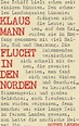 Flucht in den Norden - Roman einer Liebe (ebook), Klaus Mann ...