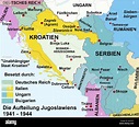 Kartographie, historische Karten, moderne Zeiten, Europa, Jugoslawien ...