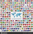 Conjunto Vectores Todas Las Banderas Los Países Del Mundo Estados ...