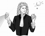 Sir Isaac Newton Drawing at PaintingValley.com | Explore collection of ...