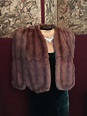 Beautiful & soft mink fur stole with squared shoulders