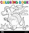 Libro para colorear de dinosaurios Tema 2 Fotografía de stock - Alamy