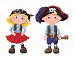 lindo conjunto de niños piratas 490083 Vector en Vecteezy