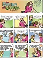 a comic strip with a woman talking on the phone and another cartoon ...