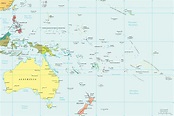 Ilhas do Pacífico Mapa Político | South pacific islands, Illustrated ...
