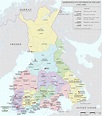 Administrative map of Finland during the Continuation War (1942-1944 ...