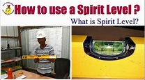 How to use a Spirit Level? | What is Spirit Level? | - YouTube