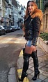 Walking in boots | Boots, Thigh high boots, Overknees outfit