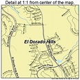 El Dorado Hills California Street Map 0621880