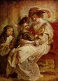 Großbild: Peter Paul Rubens: Porträt der Hélène Fourment mit zweien ...
