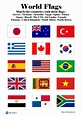 World flags worksheet printables - ESL Vault