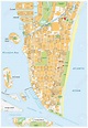 miami beach detailed vector street map with names florida royalty ...