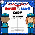 Rules And Laws Worksheets For Kindergarten