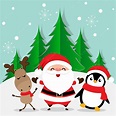 Tarjeta de felicitación navideña de navidad con dibujos animados de ...