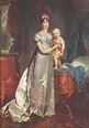 1813 L'impératrice Marie-Louise (1791-1847) présentant le roi de Rome ...