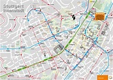 Stuttgart city center map - Ontheworldmap.com