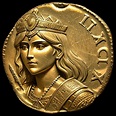 Coin of Queen Theodrada by skarletswan on DeviantArt