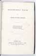Posthumous Poems of Percy Bysshe Shelley First Edition