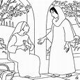 Dibujos Cristianos: Visitación de Maria a Elisabeth para colorear ...