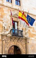 Unión Europea y la bandera española en el siglo XVI, el palacio de los ...
