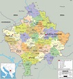 Detailed Political Map of Kosovo - Ezilon Maps