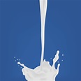 Derramar leite. gota de leite com esguicho. ilustração realista ...