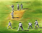 Cricket Duel Painting by Richard Jules - Pixels