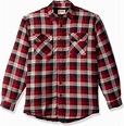 Wrangler Authentics Mens Authentics Long Sleeve Quilted Lined Flannel ...