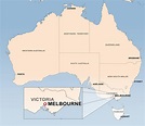 Melbourne Australia map - Map of Melbourne Australia (Australia)
