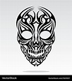 Tribal skulls tattoo design Royalty Free Vector Image