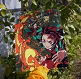 Made this glass painting of Tanjiro from demon slayer! How’d i do ...