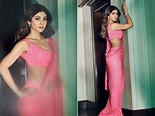 Shilpa Shetty In A Pink Sequin Saree Is Setting The Perfect Mood For ...