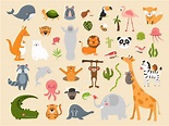 Wildlife animal cartoons 1218564 Vector Art at Vecteezy