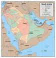 Grande detallado mapa político y administrativo de Arabia Saudita con ...