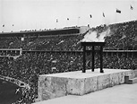 The Olympic Flame during the Opening Ceremony at the Games of the XI ...