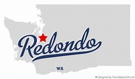 Map of Redondo, WA, Washington