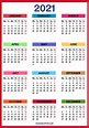 Printable Vacation Calendar For 2021 | Calendar Template Printable