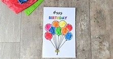 Simple Birthday Card for Kids to Make- free printable - Raise Curious Kids