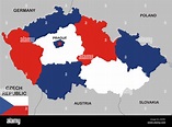 República Checa mapa atlas mapa del mundo político bandera ilustración ...