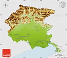 Physical Map of Friuli-Venezia Giulia, single color outside