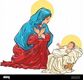 santa María madre de jesús Imagen Vector de stock - Alamy