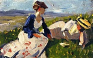 Franz Marc "Two Women on the Hillside" 1906 Oil on canvas, Franz Marc ...