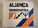 ALIANÇA DEMOCRÁTICA - Bandeira em pano - 1979 Carregado E Cadafais ...