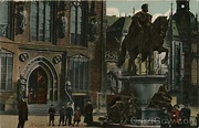 Kaiser Wilhelm Monument and Rathauskeller Bremen, Germany Postcard