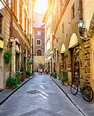 Narrow street in Florence, Tuscany. Italy - Eccles Global