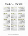5 Best Images of Free Printable Year Calendar 2009 - 2009 Calendar ...