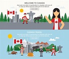 Welcome To Canada Banners 472300 Vector Art at Vecteezy