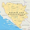 Detailed Political Map Of Bosnia And Herzegovina Ezilon Maps Images