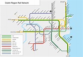 Large detailed rail network map of Dublin city. Dublin city large ...