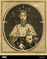 Antiguo grabado en 1785, el Rey Ricardo II. Ricardo II (1367-1400 ...
